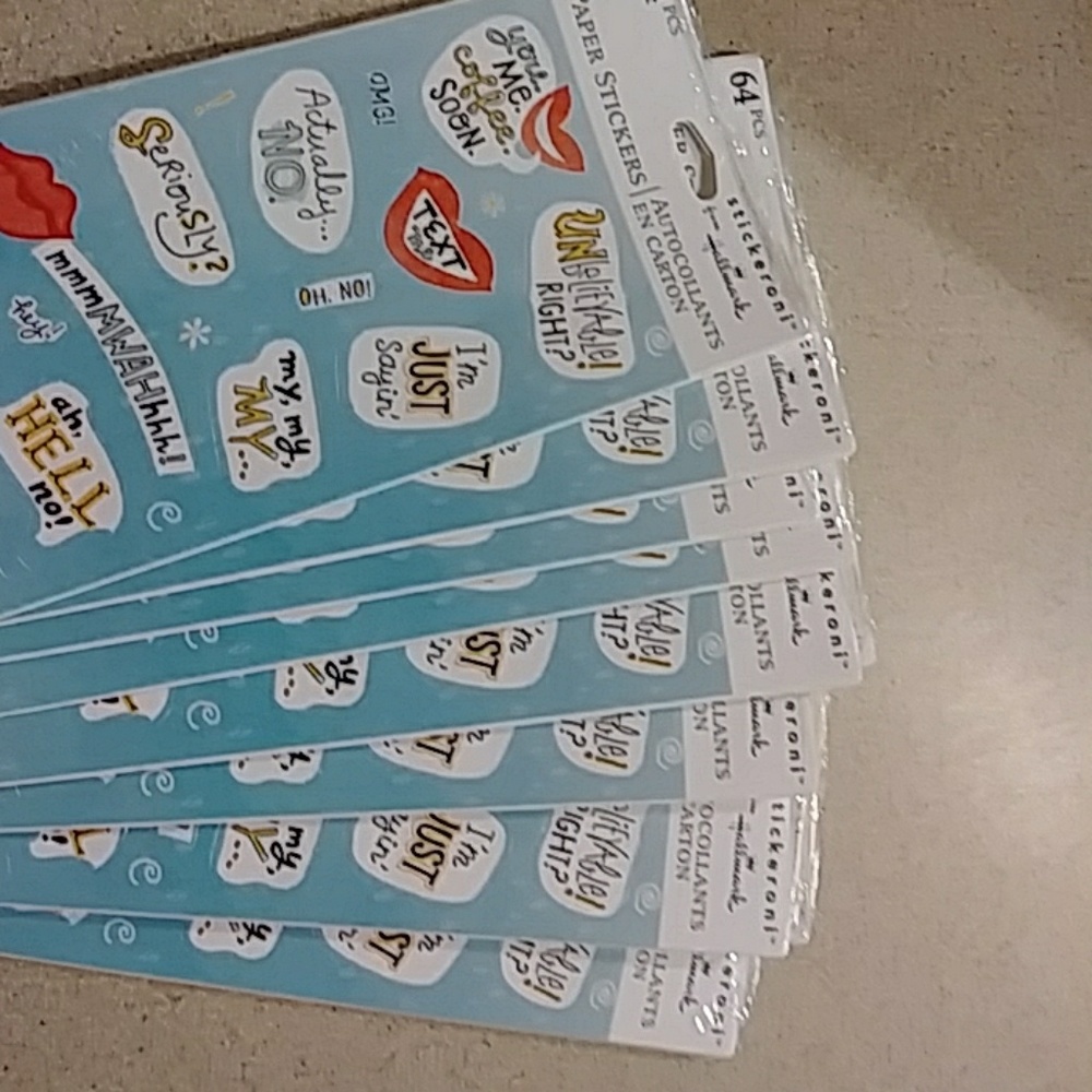 Hallmark stickers 10 packs!